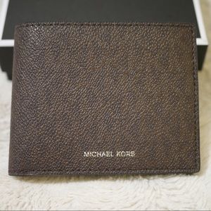 Michael Kors Billfold Brown Leather Men's Wallet